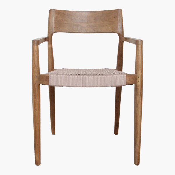 Freya tuinstoel met armleuning naturel