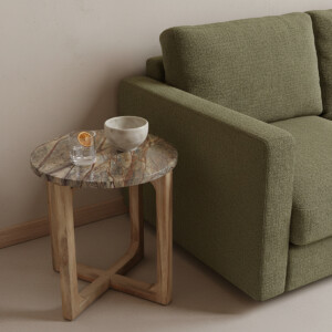 Marmeren bijzettafel rond 'Bizar'