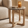 Marble side table round 'Bizar' Ø50 cm