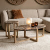 Marble side table round 'Bizar' Ø50 cm