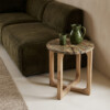 TAST00154_61 Marble side table round 'Bizar'