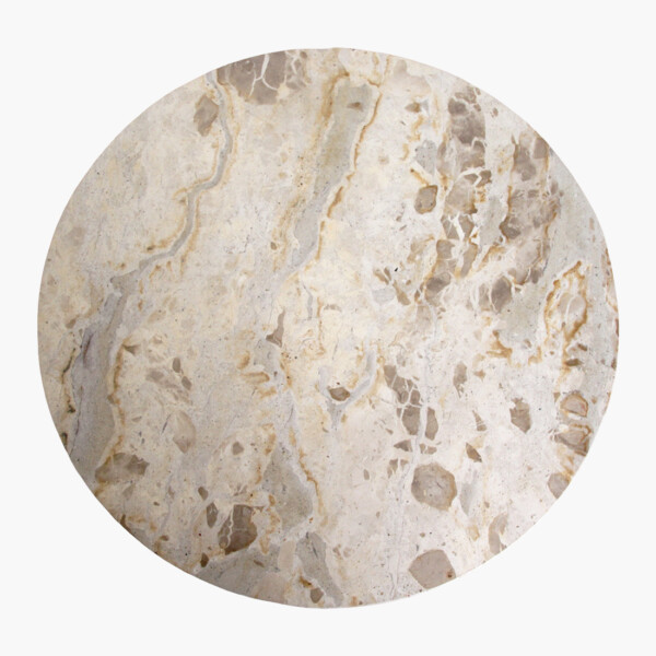 TAST00155_4 Round Cream Marble Side Table 50 cm