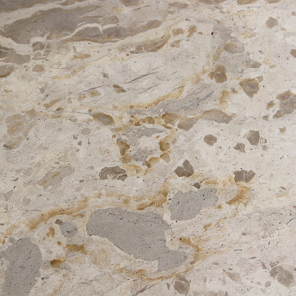 Marble side table round cream