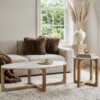 TAST00155_61 Round Cream Marble Side Table 50 cm