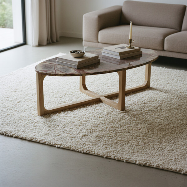 Marmeren salontafel ovaal 'Bizar'