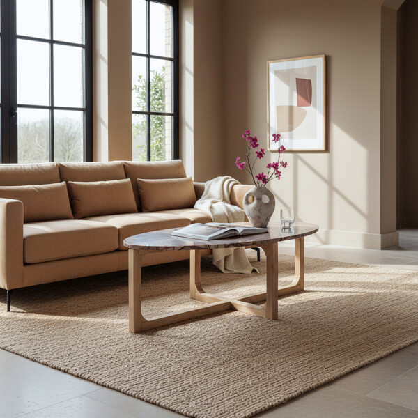 Marmeren salontafel ovaal 'Bizar'