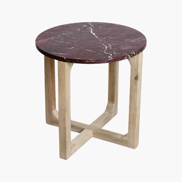 Marmeren bijzettafel rond 'Cherry'