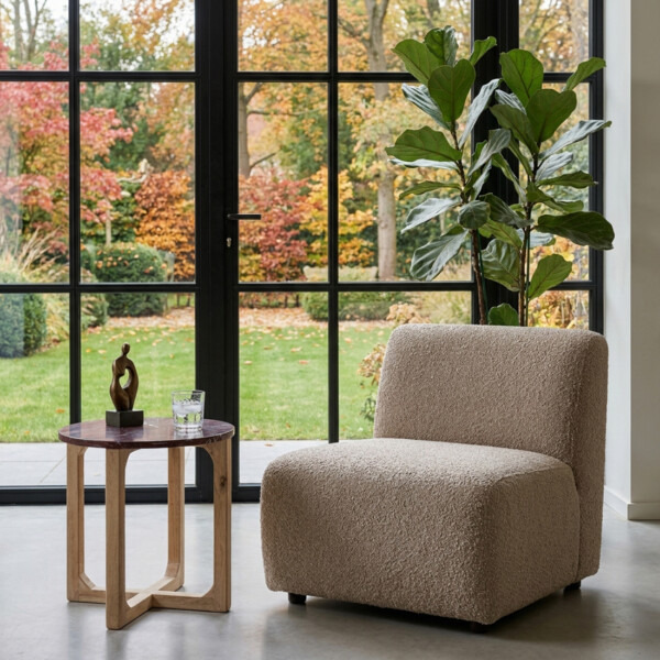 Marmeren bijzettafel rond 'Cherry'