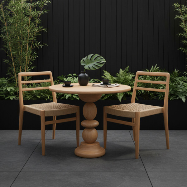 Tao teak outdoor bistro table