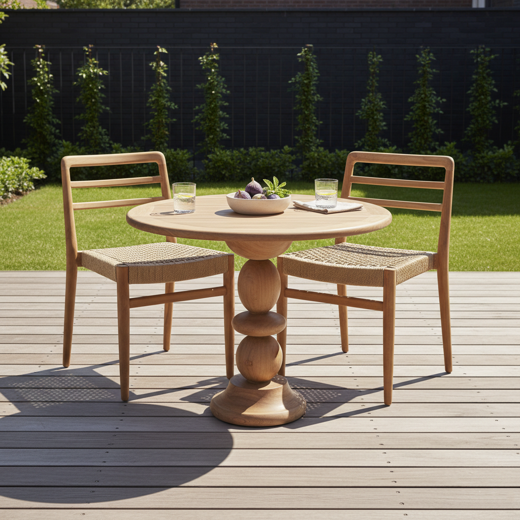 Tao teak outdoor bistro table