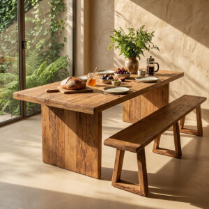 Farmwood eettafel van 240cm, gemaakt van gerecyled hout