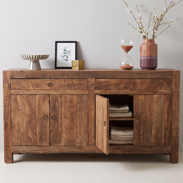 Farmwood wooden sideboard - 160x42x85 cm