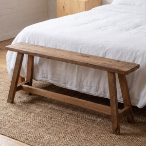 STFA00012_42 Farmwood houten bankje van FSC-gecertificeerd gerecycled hout 115 x 20 x 50 cm