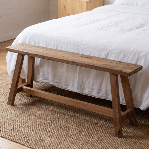 STFA00012_42 Farmwood houten bankje van FSC-gecertificeerd gerecycled hout 115 x 20 x 50 cm