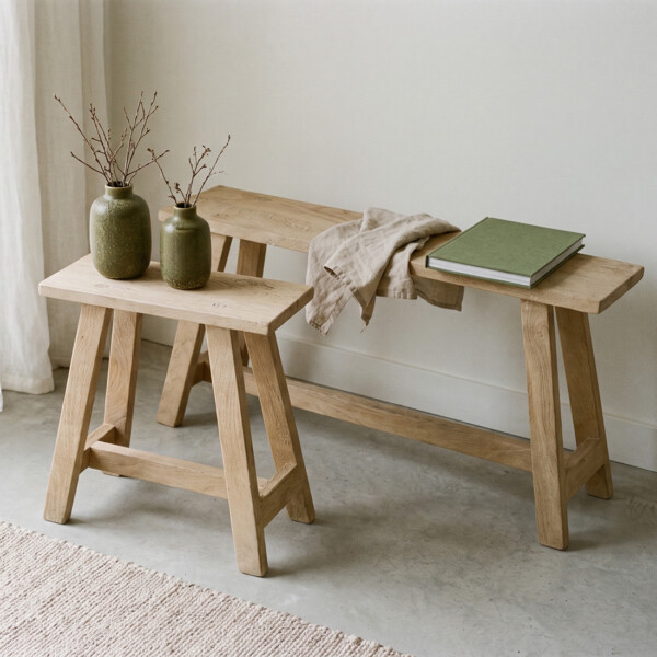 BEBE00020_44 Beachwood smal bankje - 45 cm
