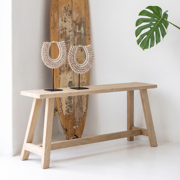 BEBE00022_80 Beachwood smal mangohouten bankje 115 x 20 x 50 cm
