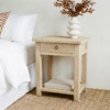 CLBE00004_40 Beachwood mangohouten nachtkastje met lade en open plank 50 x 38 x 60 cm