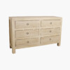CLBE00030_1 Beachwood mangohouten ladekast - 6 lades