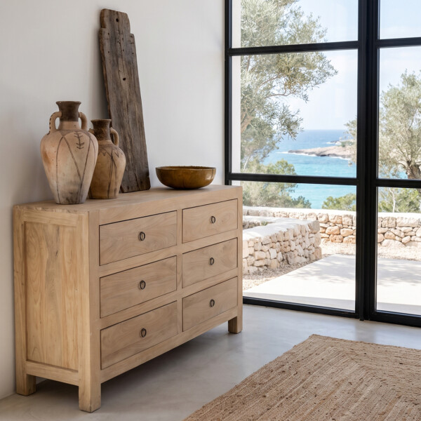 CLBE00030_51 Beachwood mangohouten ladekast - 6 lades