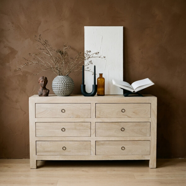 CLBE00030_52 Beachwood mangohouten ladekast - 6 lades