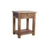 Farmwood wooden bedside table with drawer