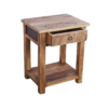 Farmwood wooden bedside table with drawer