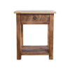 Farmwood wooden bedside table with drawer